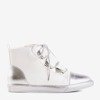 Weiße und silberne Damenschuhe Enzo - Footwear
