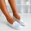Weißer Slip für Damen - auf Absätzen Hessani - Schuhe