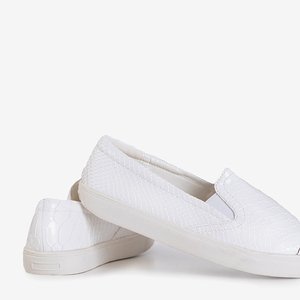 Weißer Slip on mit lackiertem Zeh Messaderra - Schuhe