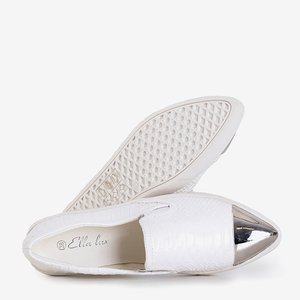 Weißer Slip on mit lackiertem Zeh Messaderra - Schuhe
