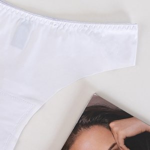 Weißer glatter Tanga für Damen - Unterwäsche