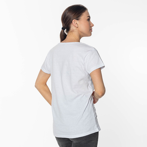 Weißes Damen-T-Shirt mit Aufdruck BALLOON - Kleidung