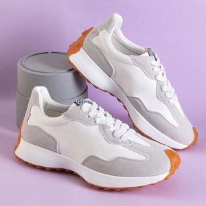 Willy weiße und graue Herren Sportschuhe - Schuhe