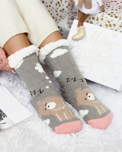 Royalfashion Damen Wintersocken mit Weihnachtsmuster