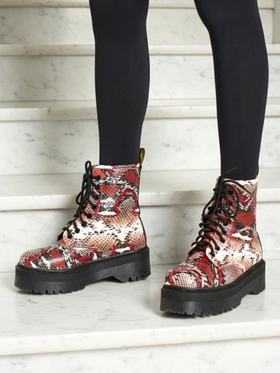 Damen Worker Boots mit Prägung Isadore