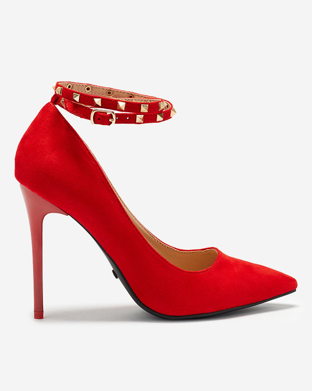 Rote Damen-High-Heels mit Knöchelriemchen Altans - Schuhe