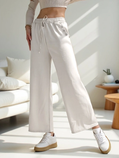 Royalfashion Damenweiten Jogginghosen mit Strass