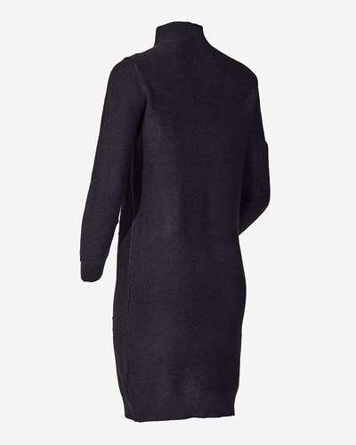 Violettes Pulloverkleid mit Rollkragen für Damen - Kleidung