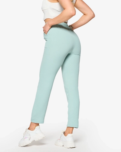 Mint gerade Damenhose aus Stoff - Kleidung