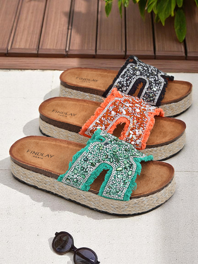 Royalfashion Damensandalen mit Candy Candy Dekorationen