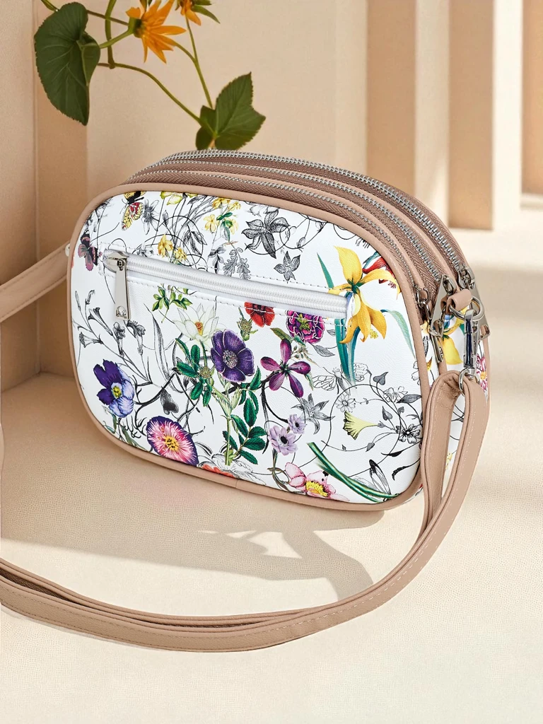 Royalfashion Kleine Damenhandtasche aus Ökoleder Floriana