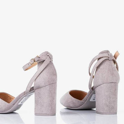 Graue Pumps auf einem höheren Pfosten Party Time - Footwear 1