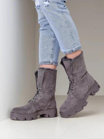 Royalfashion Damen Schnür-Ankle Boots Cavenma