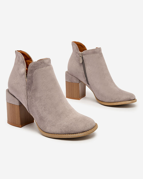 Жіночі черевики на шпильці Royalfashion Grey