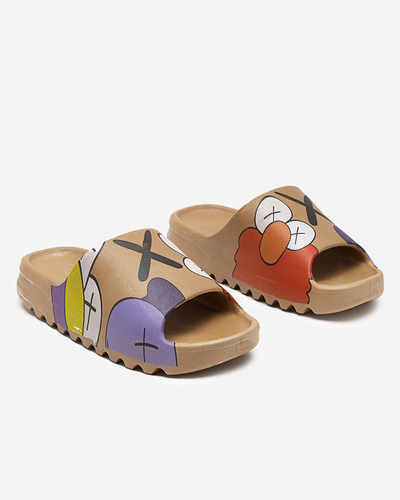 Goldbraune Damen-Flip-Flops Elmino - Schuhe