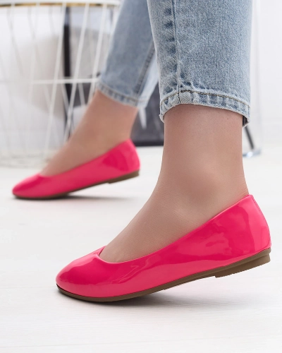 Neonrosa lackierte Damen-Ballerinas Fama - Footwear