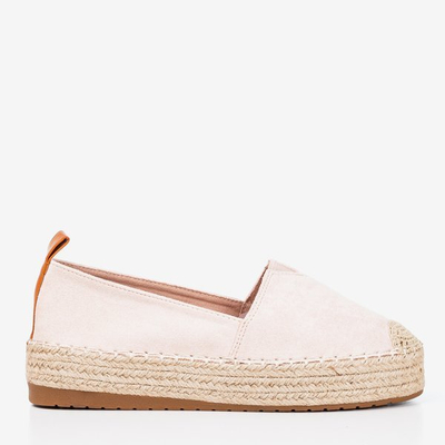 Hellrosa Espadrilles auf der Umox-Plattform - Schuhe 1
