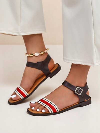 Royalfashion Damensandalen mit flacher Sohle Naya