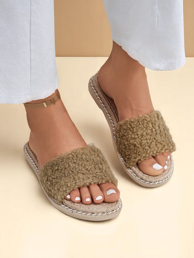Royalfashion Damen-Pantoletten mit Fell Cozy Step
