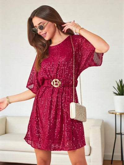 Royalfashion Damenkleid mit Pailletten