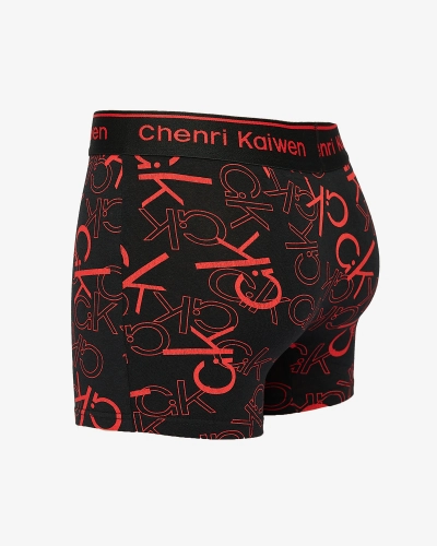 Royalfashion Herren Boxershorts mit Print in schwarz und rot