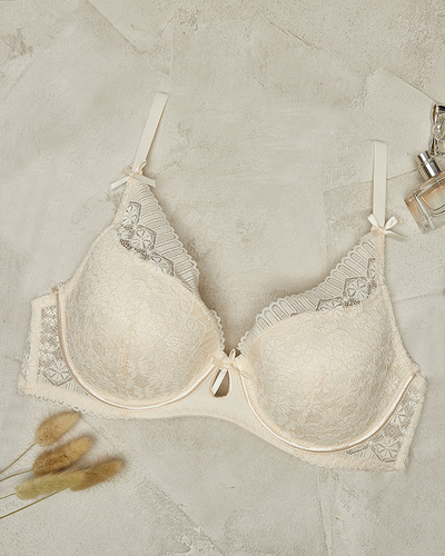 Gepolsterter Damen-BH in Beige- Lingerie