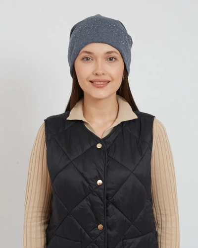 Royalfashion Damen warme Mütze mit Zirkonen