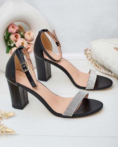 Royalfashion Damen Sandalen mit Zirkonen Cemilces