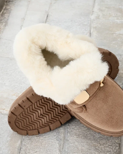 Royalfashion Damen Kurzstiefel a'la Schneestiefel Dobis