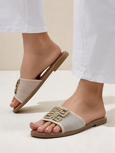 Royalfashion Damen-Hausschuhe mit flacher Sohle Rorole