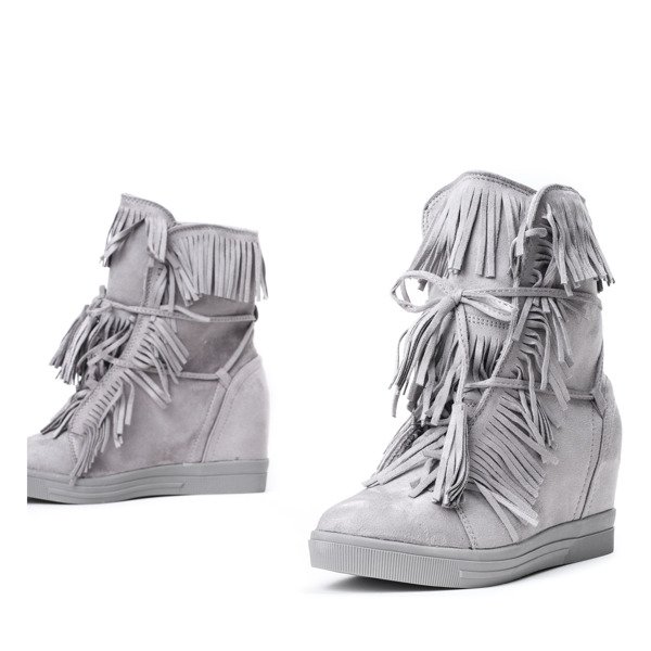 Light gray sneakers on Carmelita indoor wedge - Footwear