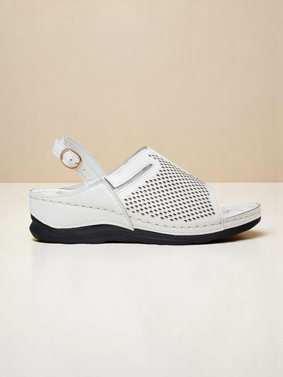 Royalfashion Damen Sandalen mit niedrigem Keilabsatz Mira