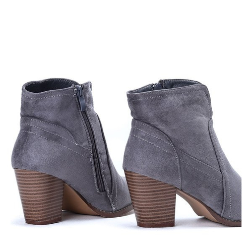 Szare botki na słupku Alayah - Obuwie