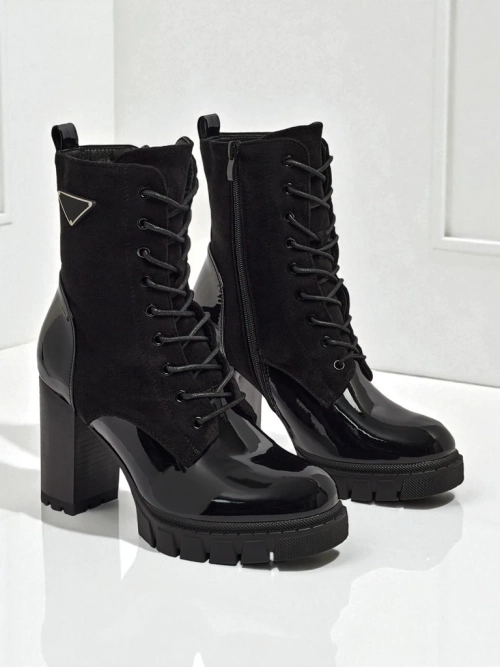 Жіночі ботильйони еко замшеві на підборах-стовпчику Event Bramble