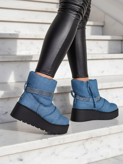 Royalfashion Damen Keil-Snowboots Renosi