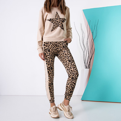 Beige Trainingsanzug für Damen - Kleidung