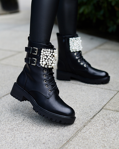Schwarze Mais Pearl Workery Booties - Schuhe