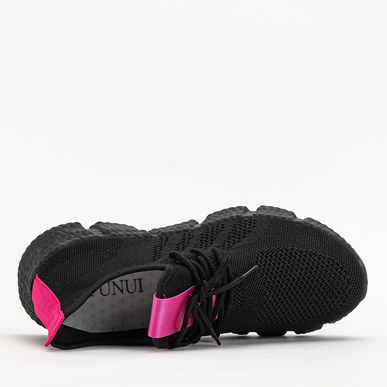 Sportschuhe für Damen in Schwarz und Fuchsia Bommgi - Schuhe