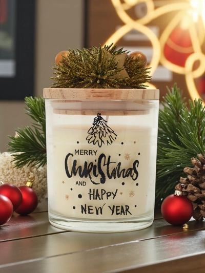 Weihnachtsduftkerze Frohe Weihnachten Gutes Neues Jahr