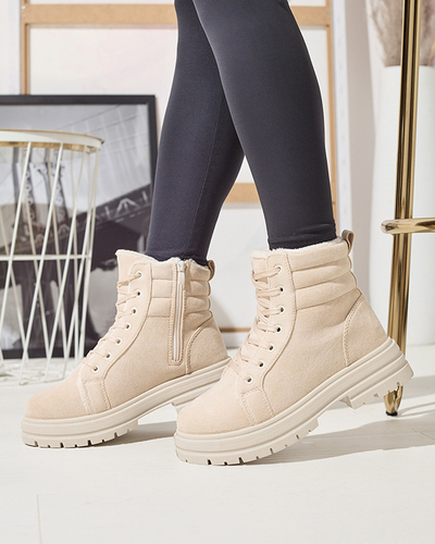 Isolierte Trapper-Stiefel für Damen in Beige Tivica - Footwear