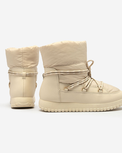 Royalfashion Damen Schlupf-Schneestiefel in beige Farbe Iredas