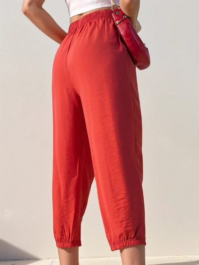 Royalfashion Gerade Damenhose aus Stoff 7/8