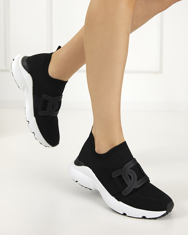 Schwarze Sportschuhe zum Hineinschlüpfen für Damen Neristo - Schuhe