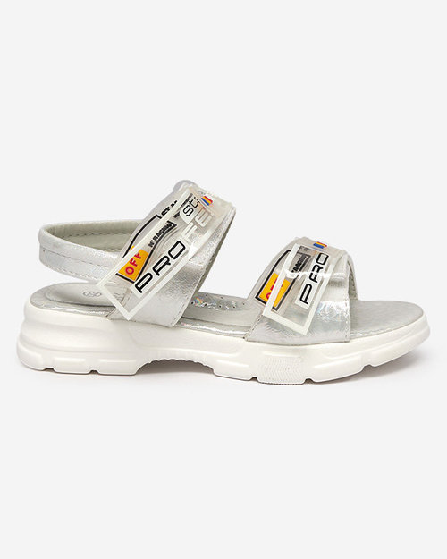 Білі дитячі босоніжки на липучках Keris - Footwear