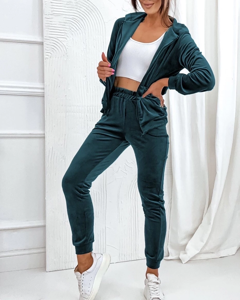 Royalfashion Türkises Damen-Sweatshirt-Set