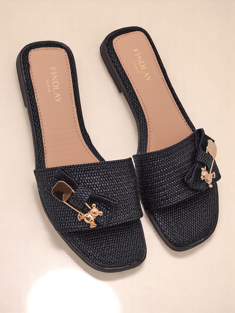 Royalfashion Damen-Strohsandalen Zehentrenner Aurelia