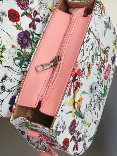 Royalfashion Kleine Damenhandtasche aus Öko-Leder mit Blumenmuster Ori Elle