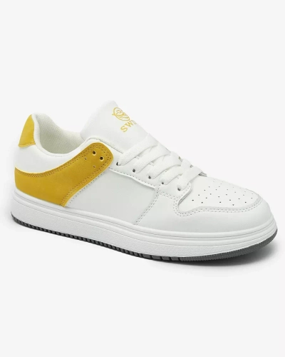 Royalfashion Senf weiße Damen Sportschuhe Elevace