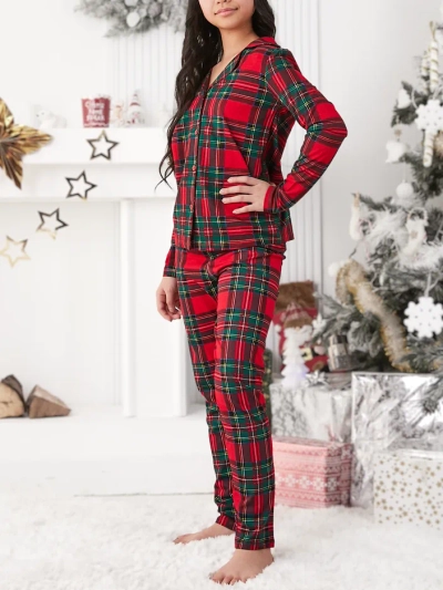 Royalfashion Різдвяні дитячі бавовняні клітинні піжами