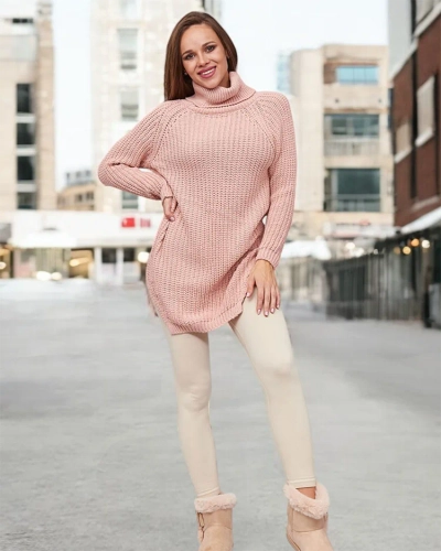 Royalfashion Längerer Damen-Rollkragenpullover